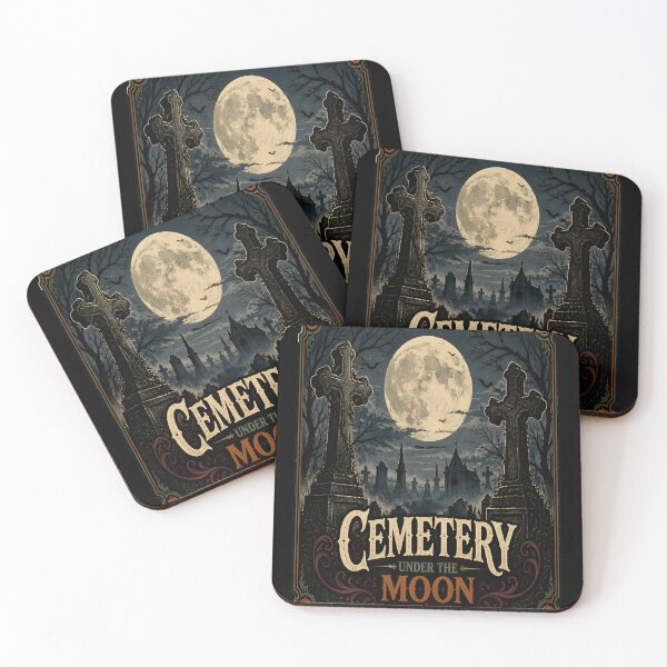 Item preview, Cemetery Under the Moon Moon Framed by Crosses designed and sold by KristenosNehk.