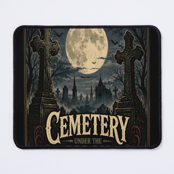Item preview, Cemetery Under the Moon Moon Framed by Crosses designed and sold by KristenosNehk.
