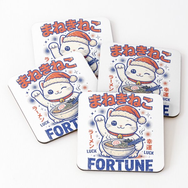 Item preview, Maneki Neko Christmas Fortune Lucky Cat Ramen designed and sold by Yellowriversss.
