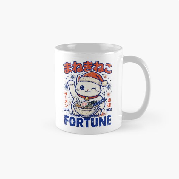 Item preview, Maneki Neko Christmas Fortune Lucky Cat Ramen designed and sold by Yellowriversss.