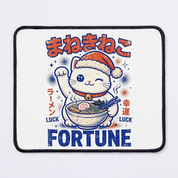 Item preview, Maneki Neko Christmas Fortune Lucky Cat Ramen designed and sold by Yellowriversss.