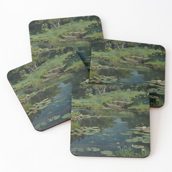 Item preview, Hidden Forest Pond Enchanted Nature Landscape designed and sold by Glitchart66.