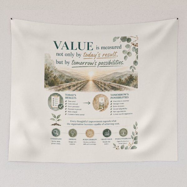 Item preview, Value Is Measured by Possibility designed and sold by TheMethod.