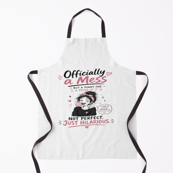 Item preview, Officially a Mess T-Shirt – Funny Sarcastic Girl Coffee Humor Shirt – Not Perfect Just Hilarious Design designed and sold by Sushikidsntoddlers.