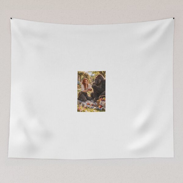 Item preview, Rowan Fletcher and a gorilla at picnic designed and sold by CathryneDelamort.