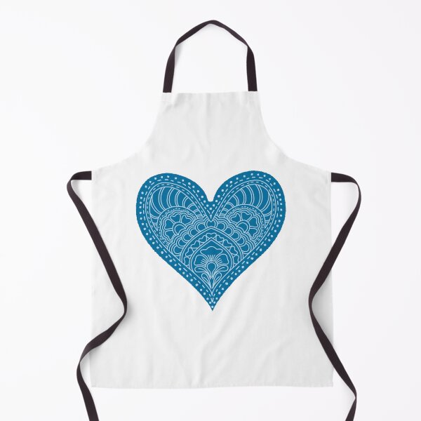 Item preview, Ocean Blue Mandala Heart Henna Boho Coastal Doodle designed and sold by DColourMuse.