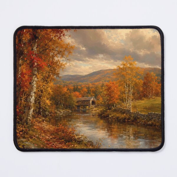 Item preview, Rustic Vibe Covered Bridge Fall designed and sold by gulsumkiyan.