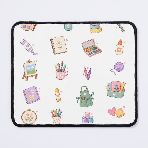 Item preview, Cute Pastel Art and Craft Supplies Illustration set designed and sold by Rehnair.