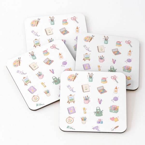 Item preview, Cute Pastel Art and Craft Supplies Illustration set  designed and sold by Rehnair.