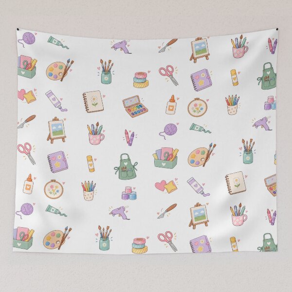 Item preview, Cute Pastel Art and Craft Supplies Illustration set  designed and sold by Rehnair.