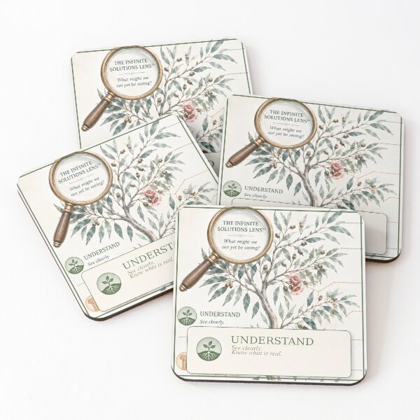 Item preview, Understand Clearly Botanical Coaster Art designed and sold by TheMethod.
