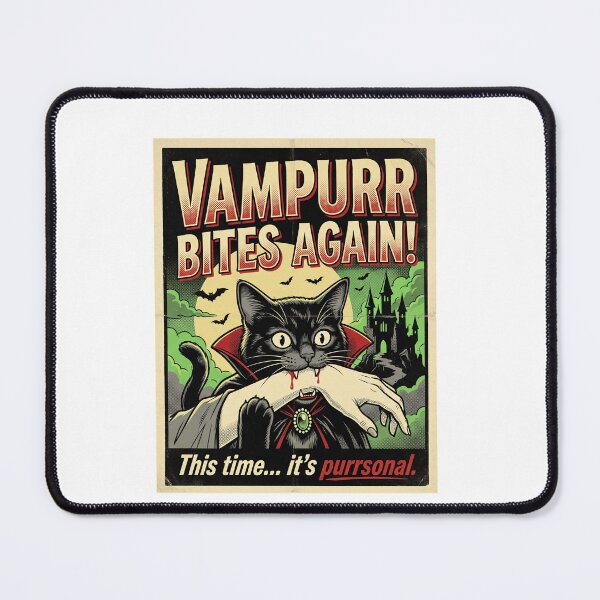 Item preview, Vampurr Bites Again! This Time... It's Purrsonal. Halloween Vampire Cat Spooky designed and sold by ZAbiriarto.