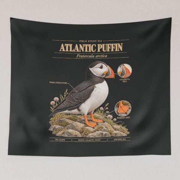 Item preview, Puffin Scientific Illustration Natural History Field Study designed and sold by CalmCapy Co.
