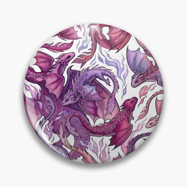 Item preview, Dragon fire Pink Watercolor Fantasy Dragons designed and sold by robertronda1.