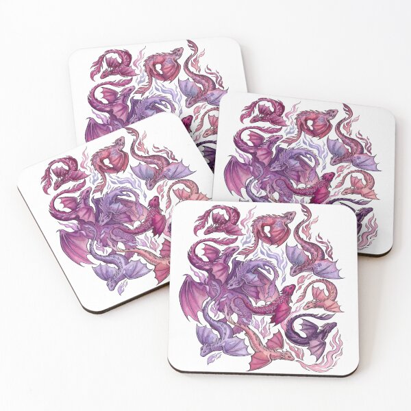 Item preview, Dragon fire Pink Watercolor Fantasy Dragons designed and sold by robertronda1.