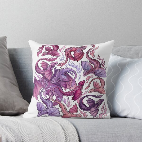 Item preview, Dragon fire Pink Watercolor Fantasy Dragons designed and sold by robertronda1.