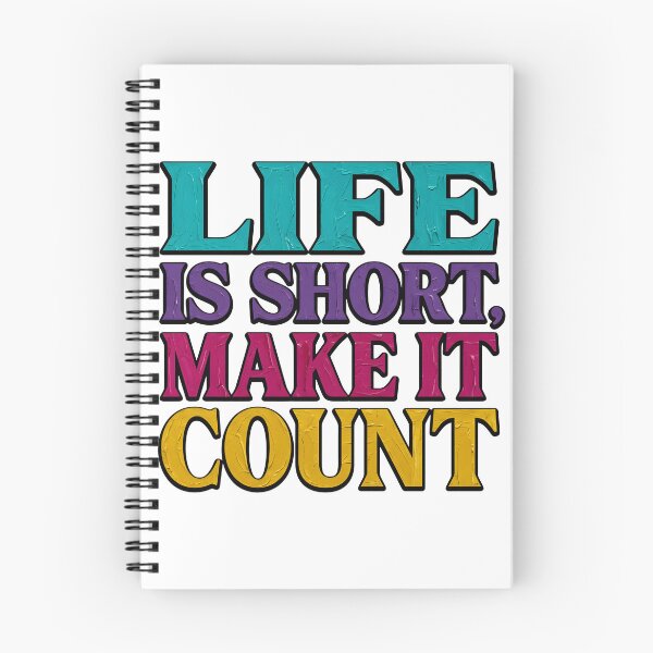 Artikelvorschau, Life Is Short Make It Count Vintage Serif Graphic entworfen und verkauft von IrisByJoVon.
