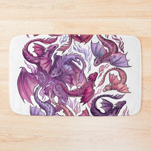 Item preview, Dragon fire Pink Watercolor Fantasy Dragons designed and sold by robertronda1.