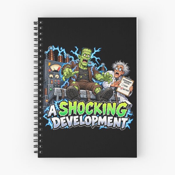Item preview, A Shocking Development Funny Frankenstein Monster Cartoon designed and sold by takeitliterally.com.