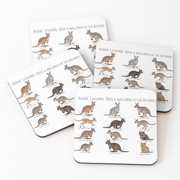 Item preview, Aussie Legends Roos & Wallabies of the Outback of Auatralia Western designed and sold by Yellowriversss.