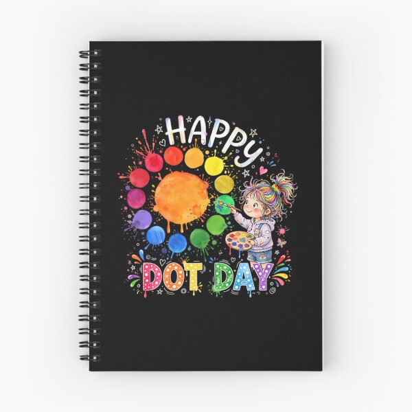 Item preview, Happy Dot Day Watercolor - Cute Rainbow Girl Painting Dots designed and sold by carmella-eppers.