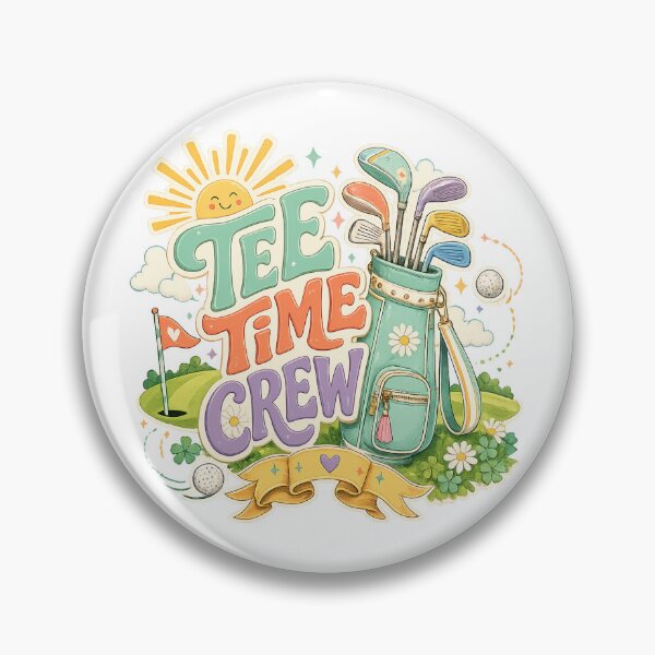 Item preview, Tee Time Crew Cute Golf Retro Golfing Friends Golfer Gift Spring Summer Art designed and sold by inkoutninja.