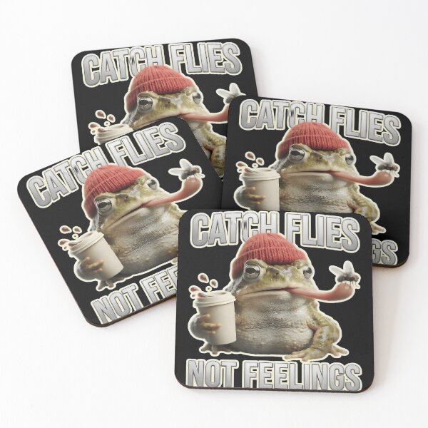 Item preview, Catch Flies Not Feelings Frog Coffee Lover Humor Sarcastic Quote designed and sold by ZadehsiGG.