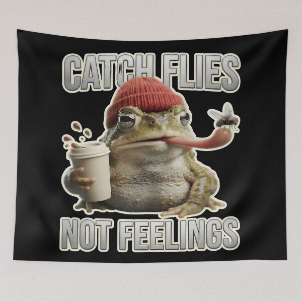 Item preview, Catch Flies Not Feelings Frog Coffee Lover Humor Sarcastic Quote designed and sold by ZadehsiGG.