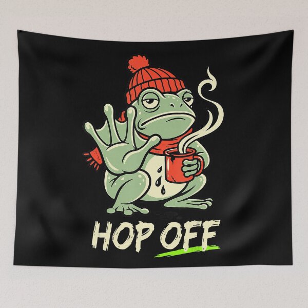 Item preview, Hop Off Grumpy Frog Coffee Lover Winter Introvert designed and sold by ZadehsiGG.