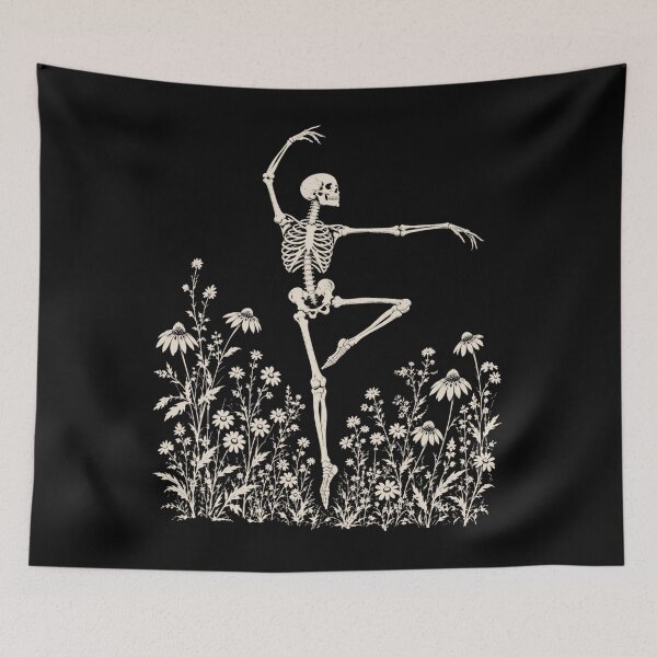 Item preview, Boho Floral Skeleton designed and sold by Bonahelia.