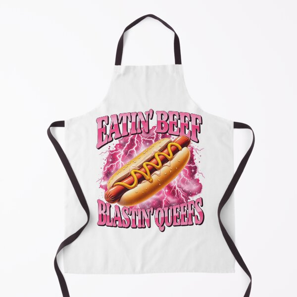 Item preview, Eatin Beef Hot Dog Retro Pink Lightning Funny Meme Design designed and sold by JaPanAnimeSh8.