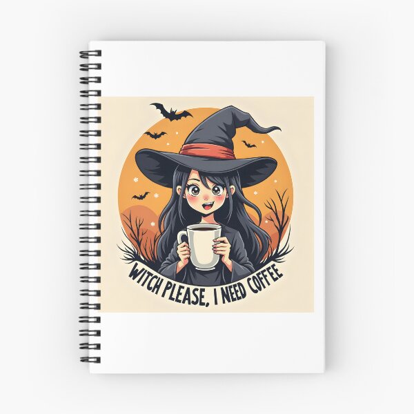 Item preview, Witch Drinking Coffee — “Witch Please, I Need Coffee” designed and sold by MilaPrintify.