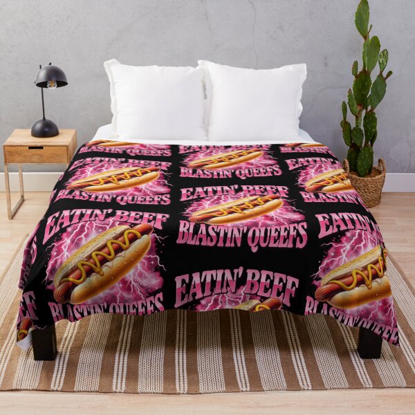 Item preview, Eatin Beef Hot Dog Retro Pink Lightning Funny Meme Design designed and sold by JaPanAnimeSh8.