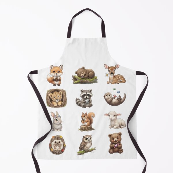 Item preview, Cute Watercolor Forest Baby Animals Sticker Set designed and sold by Rehnair.
