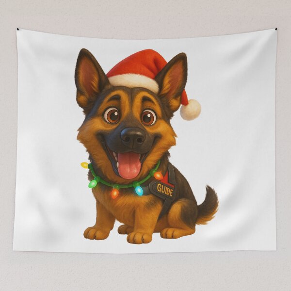 Item preview, German Shepherd Mix Christmas designed and sold by Sillytoe.