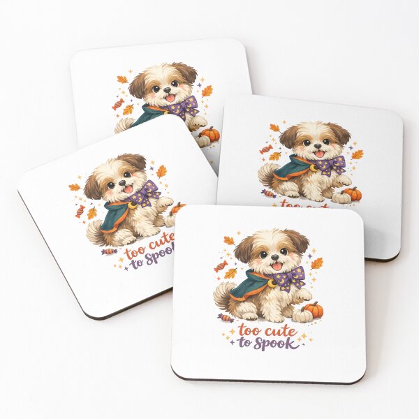 Item preview, Too Cute to Spook Cute Halloween Puppy Pumpkin Spooky Season Dog Art designed and sold by inkoutninja.