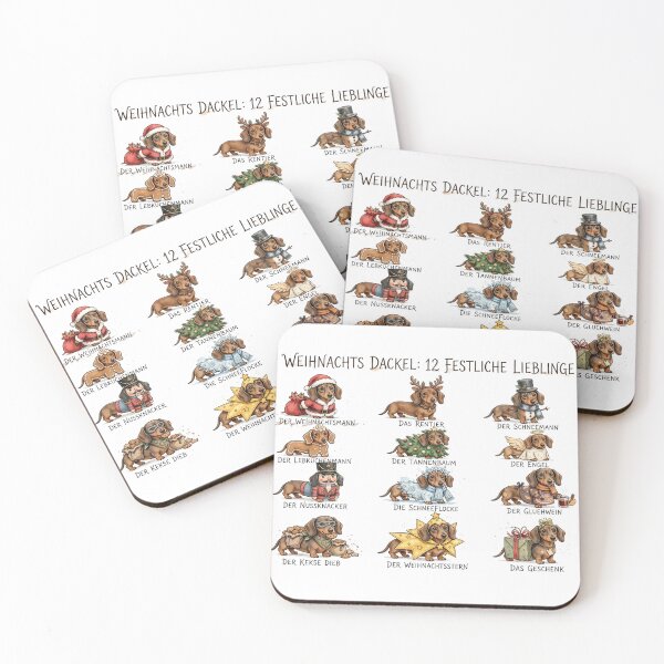 Item preview, Weihnachts Dackel German Dachshund Christmas designed and sold by Yellowriversss.