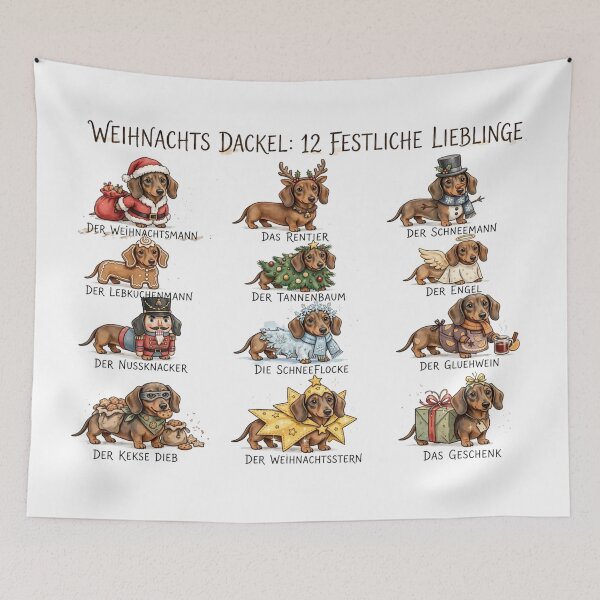 Item preview, Weihnachts Dackel German Dachshund Christmas designed and sold by Yellowriversss.