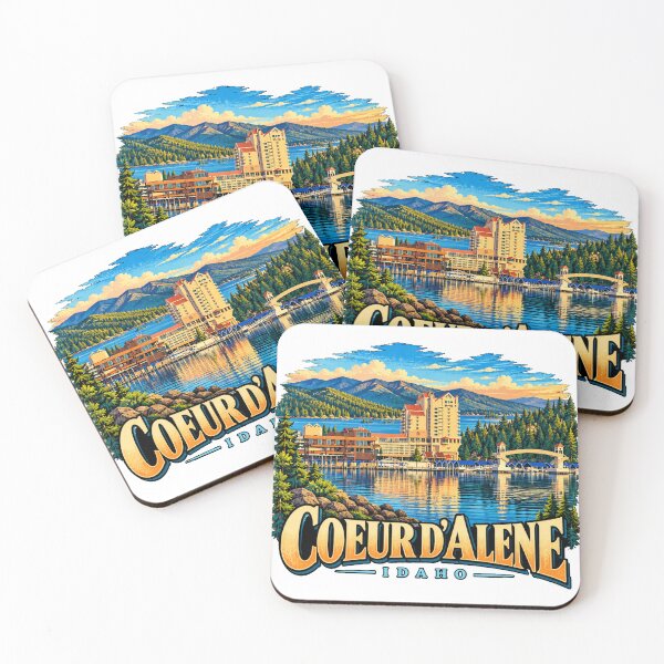 Item preview, Vintage Coeur d'Alene Idaho Travel Souvenir Landmark Gift designed and sold by MichaeIRellov.