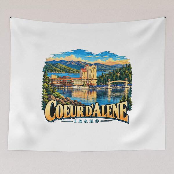 Item preview, Vintage Coeur d'Alene Idaho Travel Souvenir Landmark Gift designed and sold by MichaeIRellov.