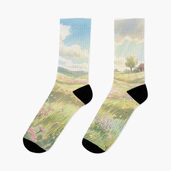 Item preview, Dreamy Flower Meadow Enchanted Nature Art designed and sold by Glitchart66.