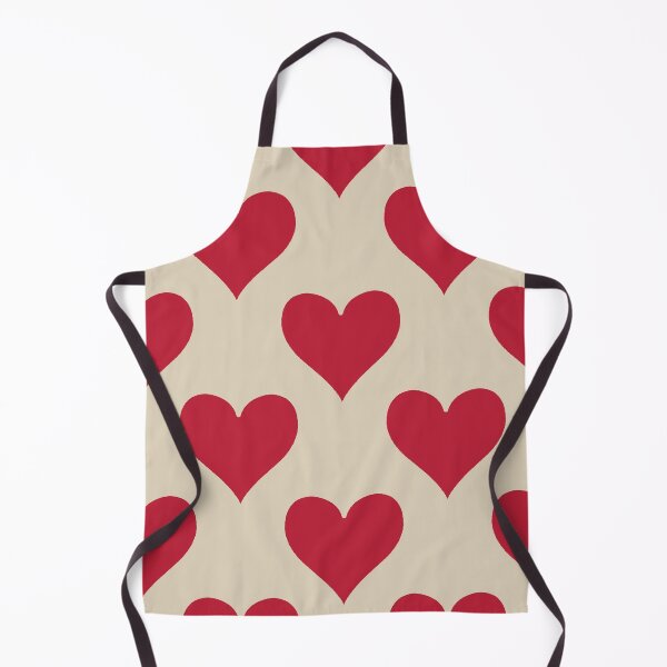 Item preview, X-Large Red Hearts Seamless Pattern Cream Vintage Valentine Love designed and sold by DColourMuse.