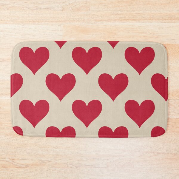 Item preview, X-Large Red Hearts Seamless Pattern Cream Vintage Valentine Love designed and sold by DColourMuse.