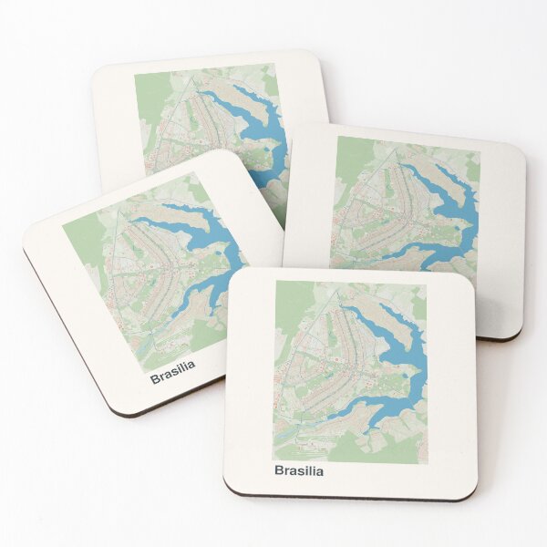 Item preview, Brasilia Minimalistic Map Art designed and sold by MapsNerd.