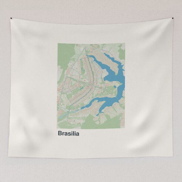 Item preview, Brasilia Minimalistic Map Art designed and sold by MapsNerd.
