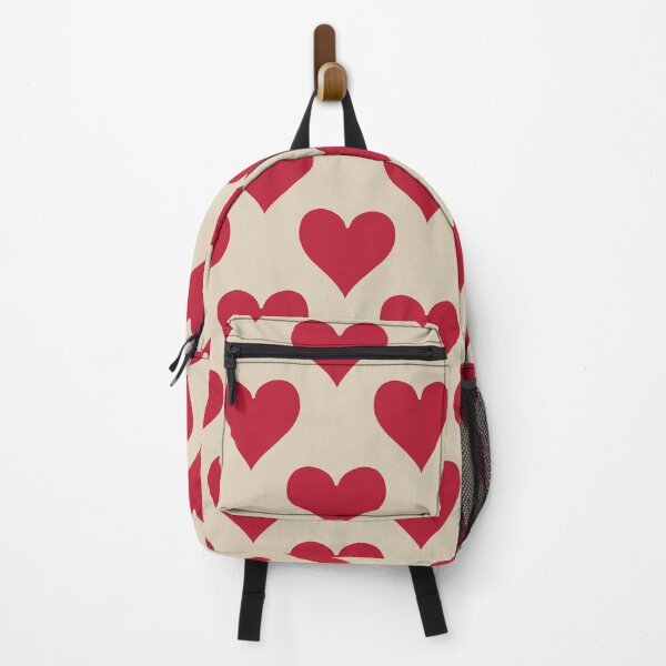 Item preview, Large Red Hearts Seamless Pattern Cream Vintage Valentine Love designed and sold by DColourMuse.