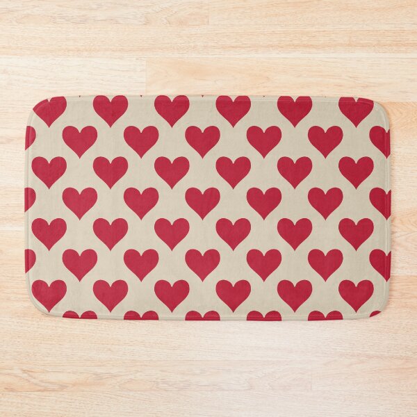 Item preview, Large Red Hearts Seamless Pattern Cream Vintage Valentine Love designed and sold by DColourMuse.