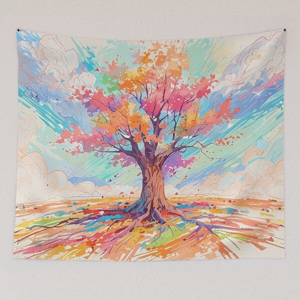 Item preview, Tree Between Worlds Surreal Fantasy Nature Art designed and sold by Glitchart66.