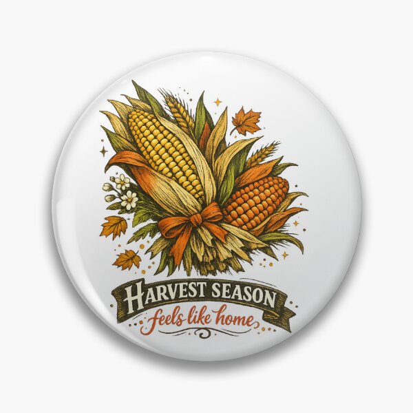Item preview, Harvest Season Feels Like Home Vintage Corn Autumn Farmhouse Fall Art designed and sold by inkoutninja.