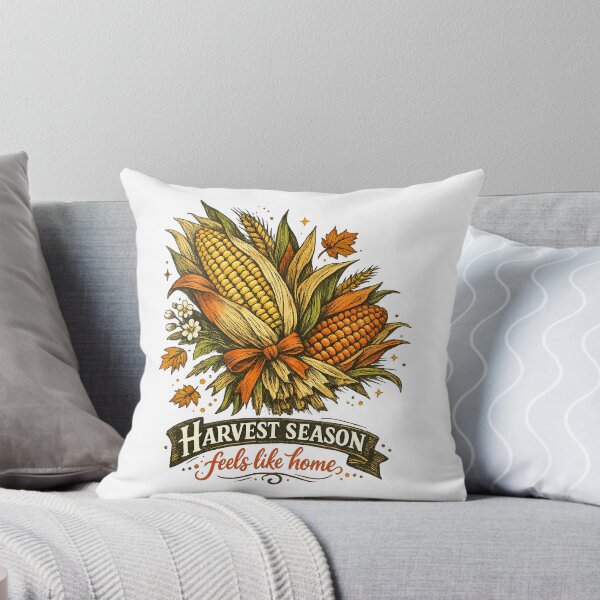Item preview, Harvest Season Feels Like Home Vintage Corn Autumn Farmhouse Fall Art designed and sold by inkoutninja.